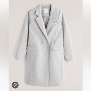 Abercrombie - Women's Tailored Wool-Blend Dad Coat